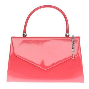 2089 Glossy Plain Top Handle Bag Coral